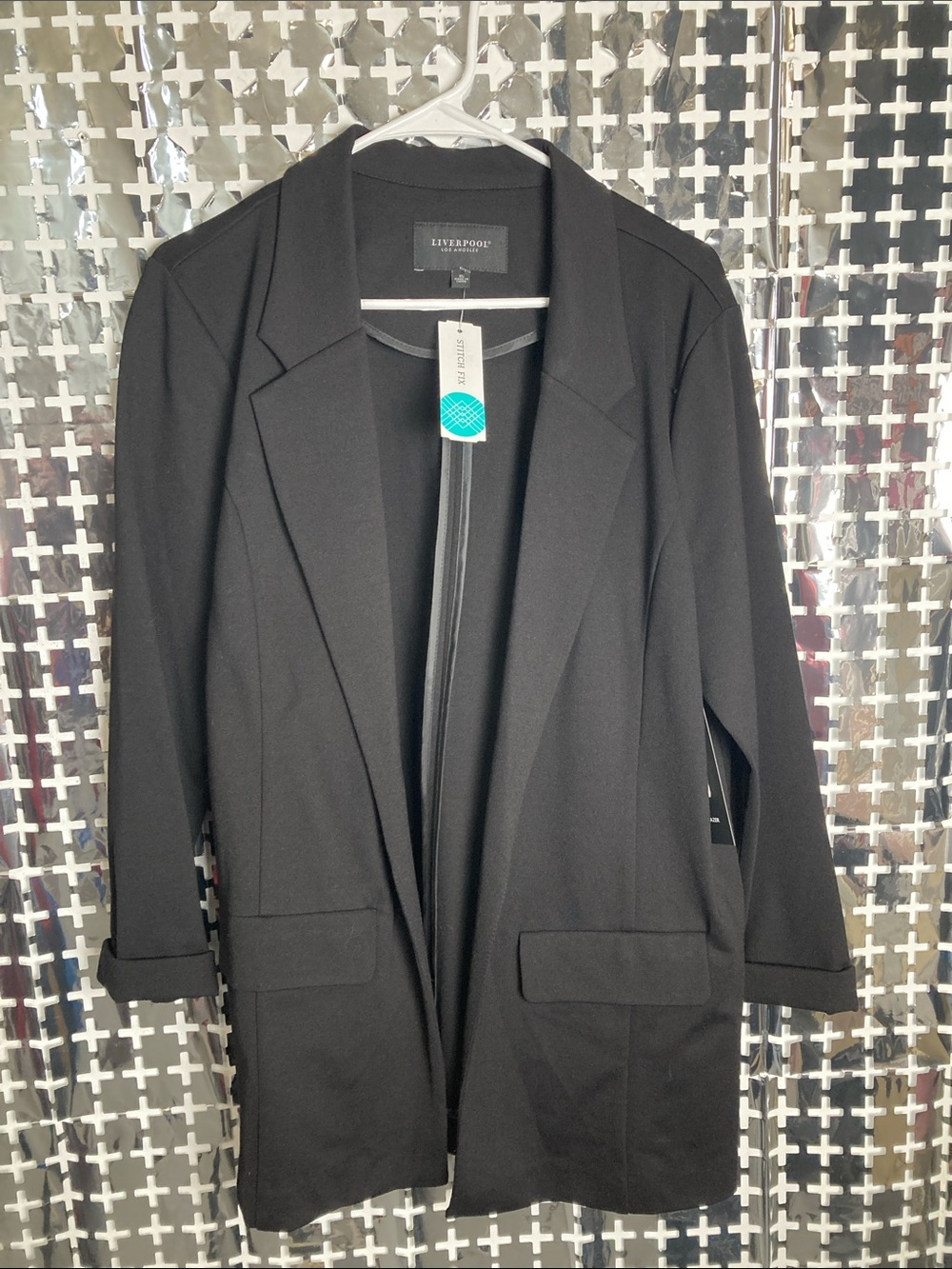 Liverpool Women's Black Open-Front Blazer Jacket